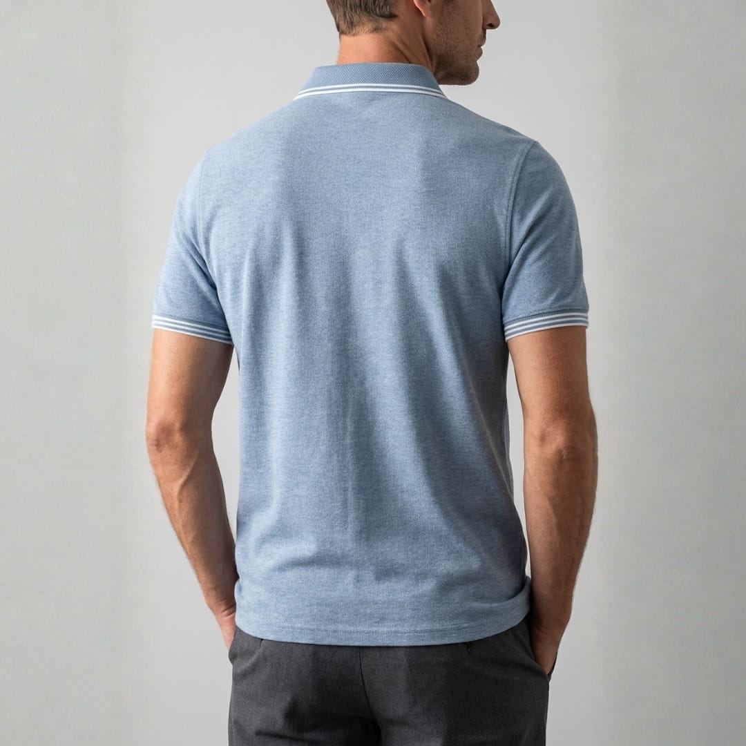 Eric Performance Quarter Zip Polo Shirt – Stretch Smart Fit Casual Shirt