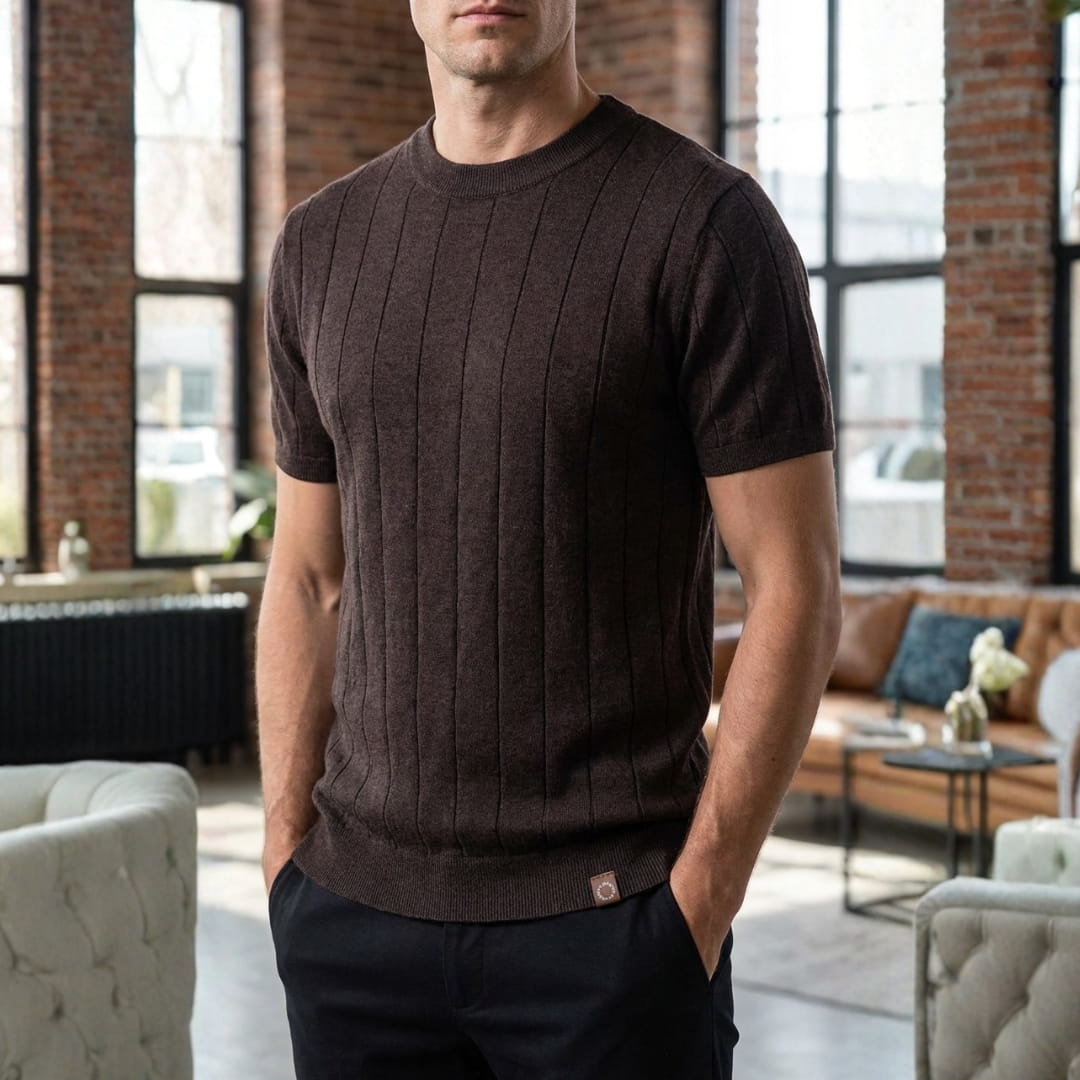 Harold Premium Cotton T-Shirt — Breathable Lightweight Textured Casual Shirt