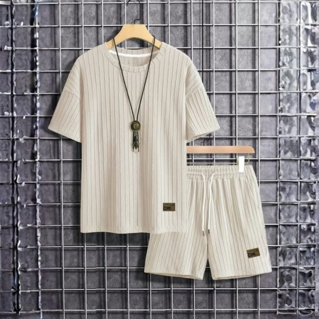 Pietro Cable Knit Co-Ord Set — Textured Relaxed Fit Two-Piece Outfit