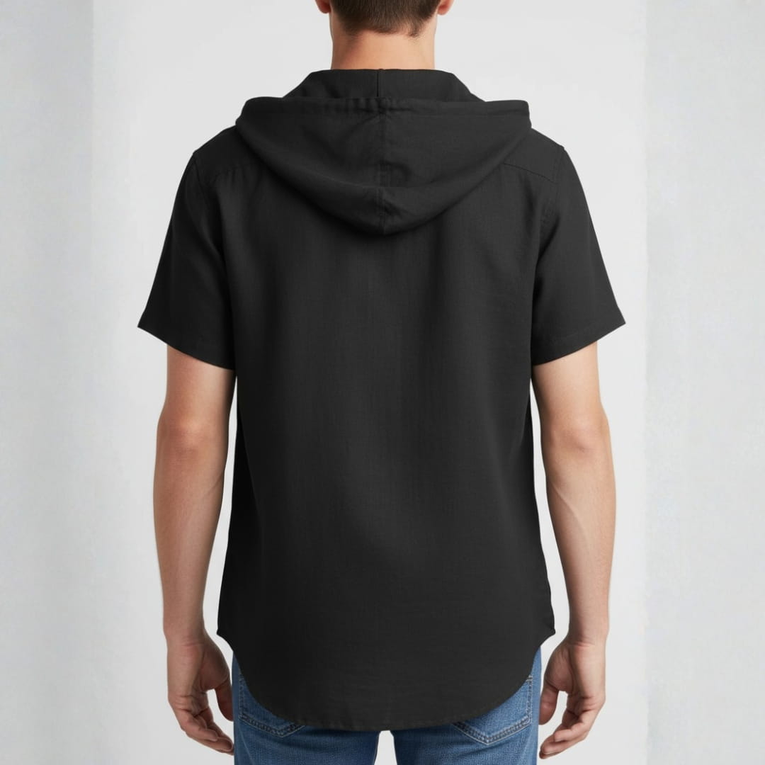 Mannuel Cotton Linen Hoodie Shirt — Relaxed Fit Soft Casual Layer