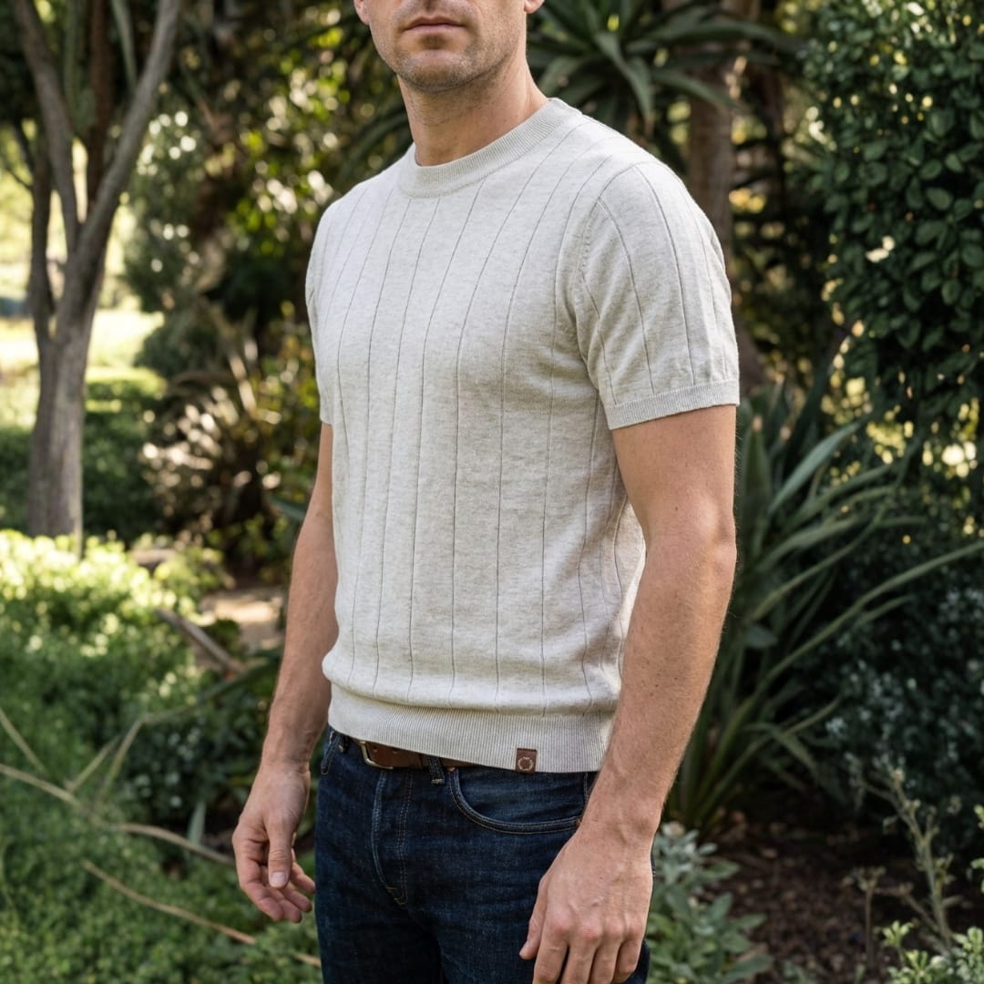 Harold Premium Cotton T-Shirt — Breathable Lightweight Textured Casual Shirt