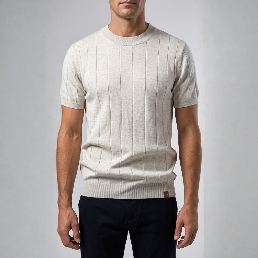 Harold Premium Cotton T-Shirt — Breathable Lightweight Textured Casual Shirt