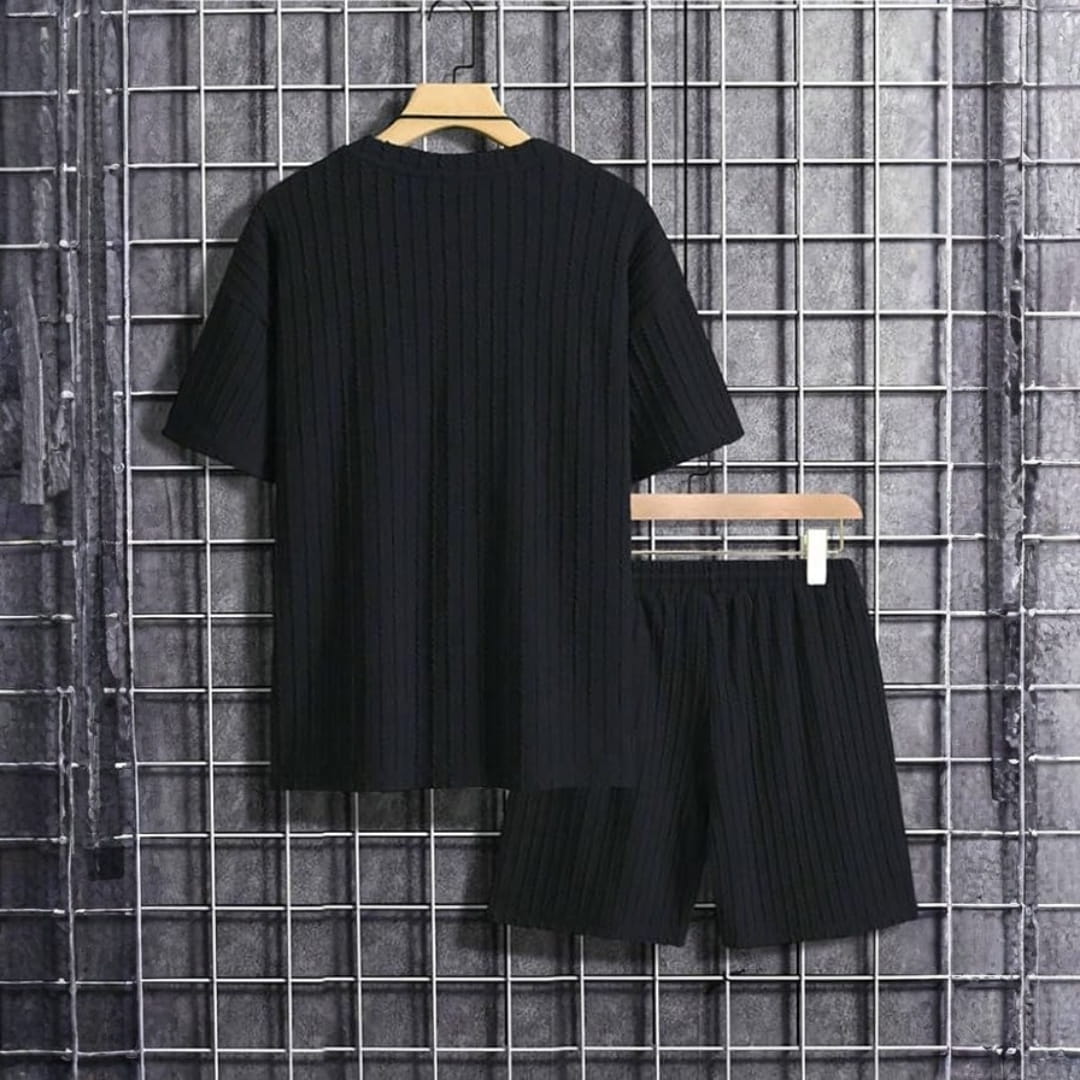 Pietro Cable Knit Co-Ord Set — Textured Relaxed Fit Two-Piece Outfit