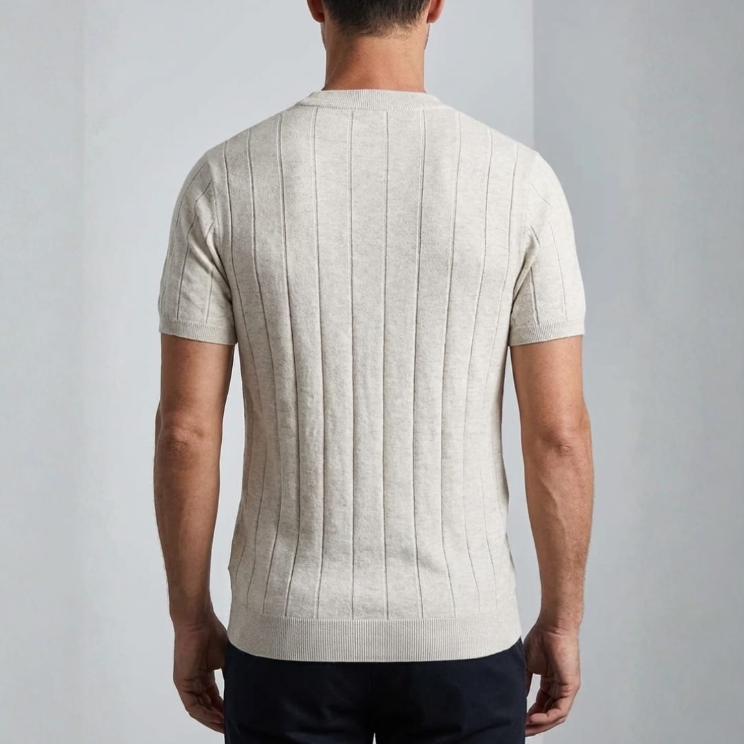 Harold Premium Cotton T-Shirt — Breathable Lightweight Textured Casual Shirt