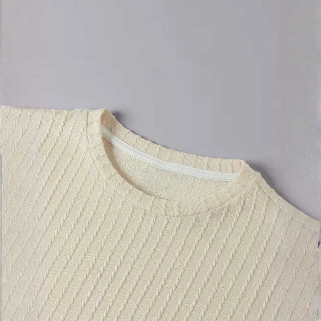 Pietro Cable Knit Co-Ord Set — Textured Relaxed Fit Two-Piece Outfit