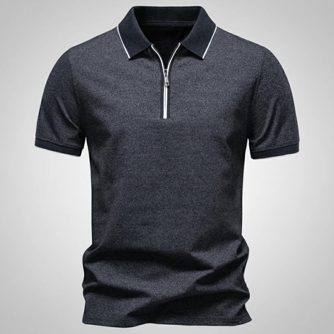 Eric Performance Quarter Zip Polo Shirt – Stretch Smart Fit Casual Shirt
