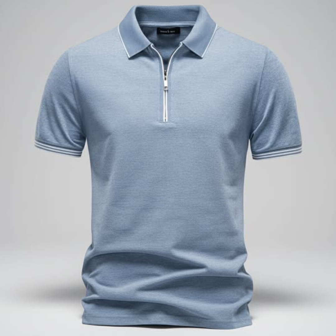 Eric Performance Quarter Zip Polo Shirt – Stretch Smart Fit Casual Shirt