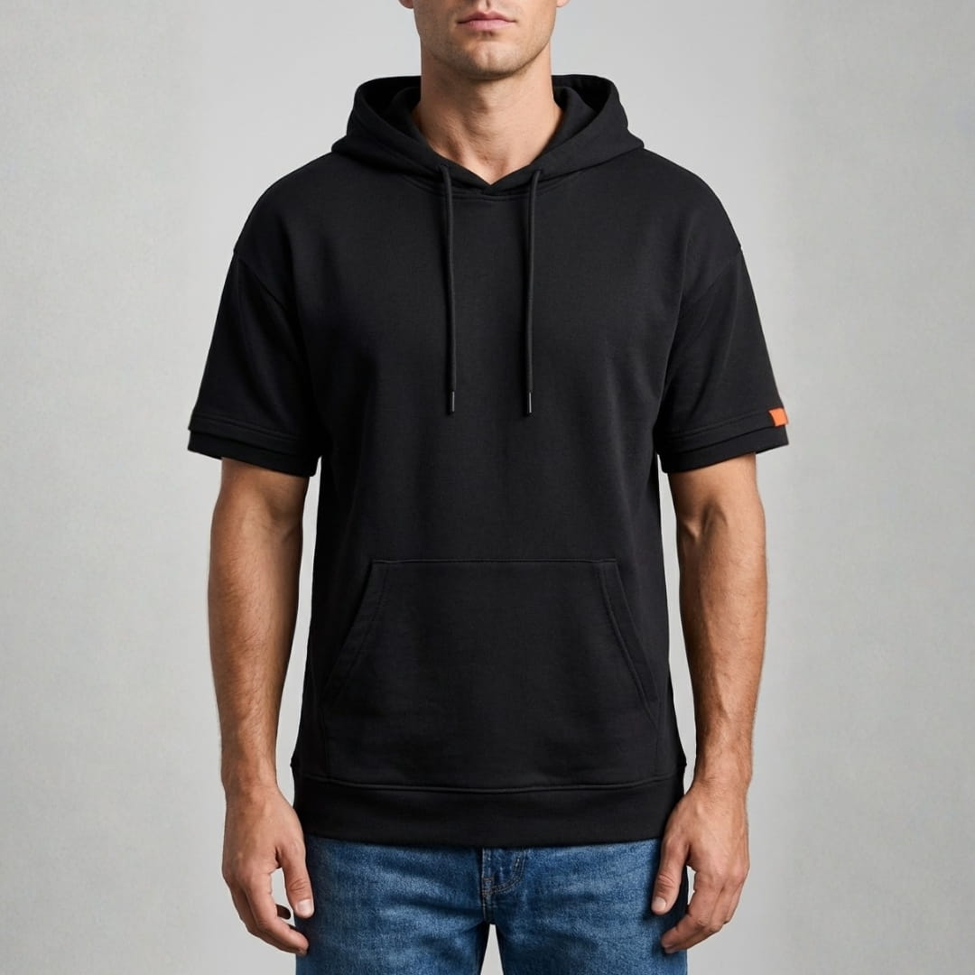 Luigi Peruvian Cotton Hooded T-Shirt — Lightweight Breathable Casual Top