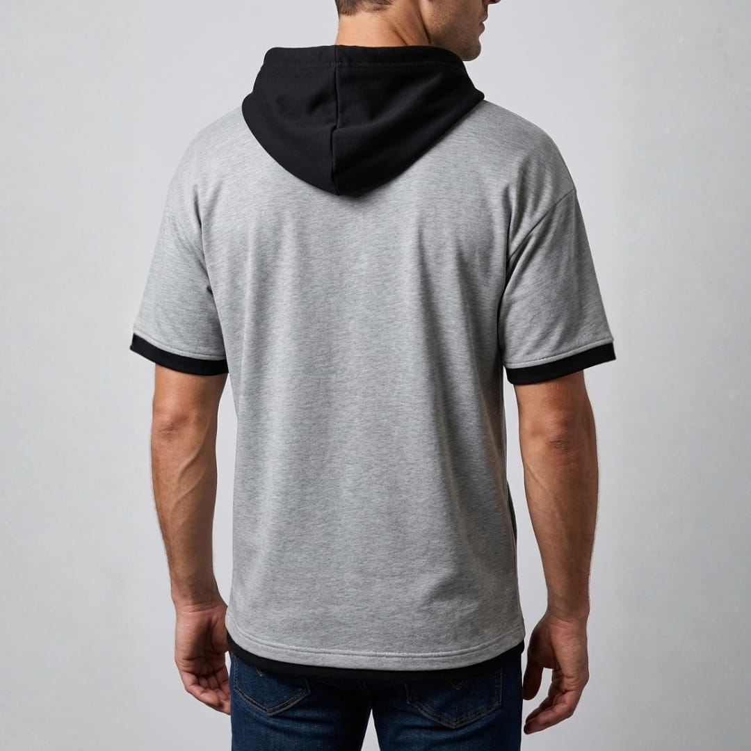 Luigi Peruvian Cotton Hooded T-Shirt — Lightweight Breathable Casual Top