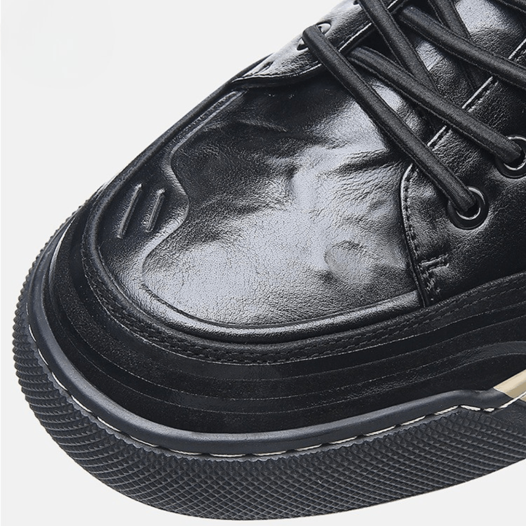 Miguel Men’s Leather Sneakers – Oil-Dipped Durable Fit