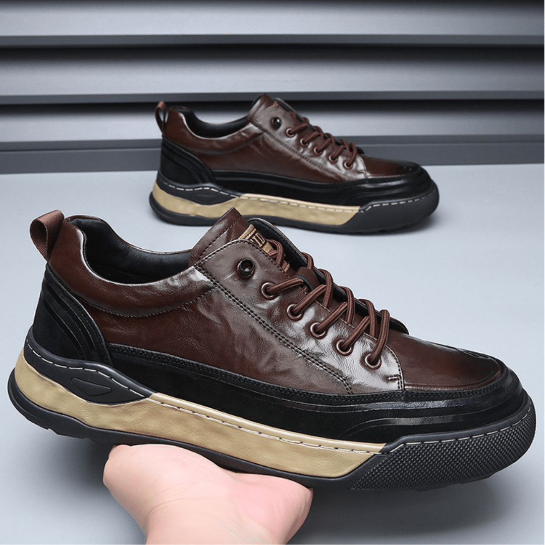 Miguel Men’s Leather Sneakers – Oil-Dipped Durable Fit