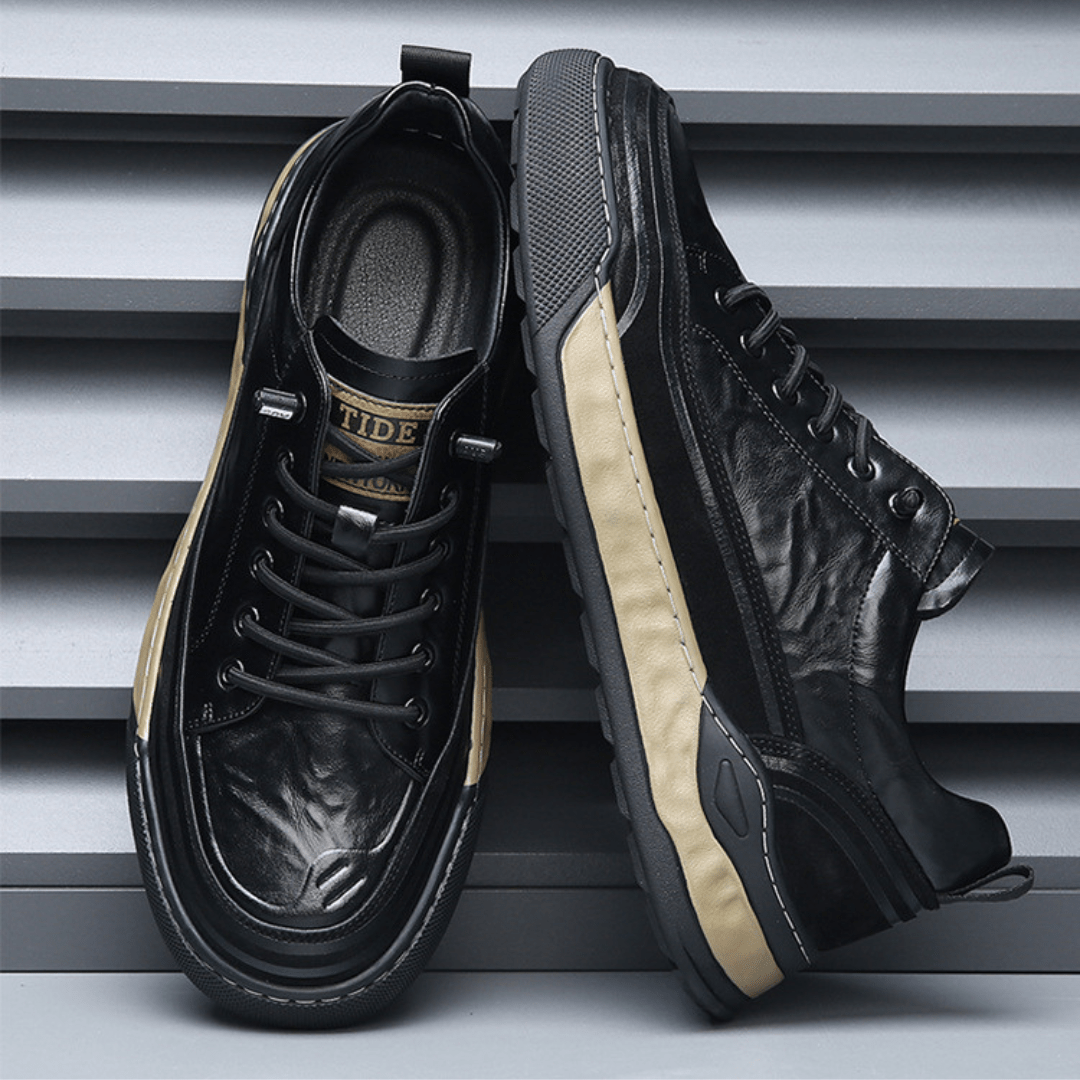 Miguel Men’s Leather Sneakers – Oil-Dipped Durable Fit