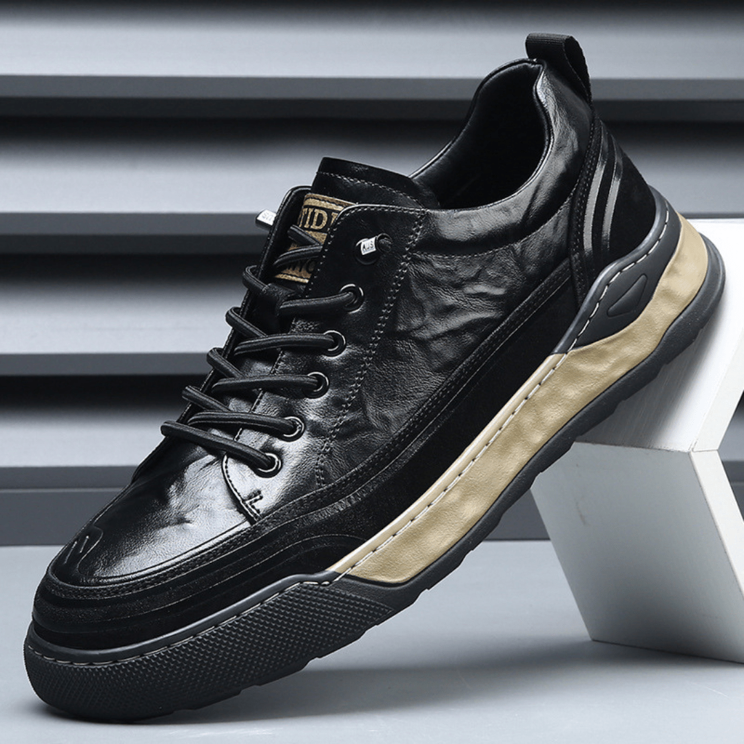 Miguel Men’s Leather Sneakers – Oil-Dipped Durable Fit