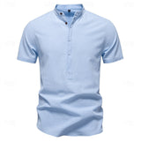 Jasper Cotton Band Collar Shirt