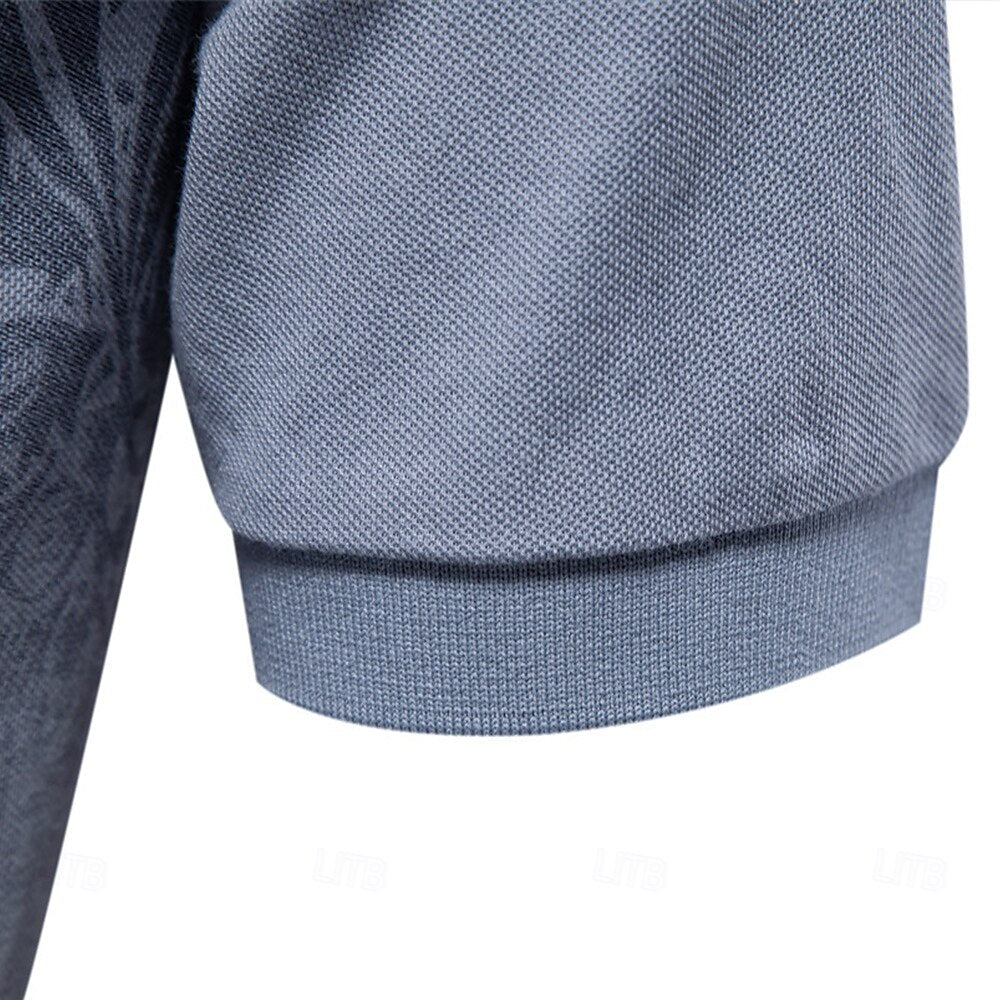 Elias Men's Floral Knit Polo Shirt