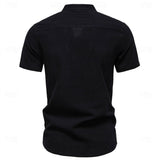 Jasper Cotton Band Collar Shirt