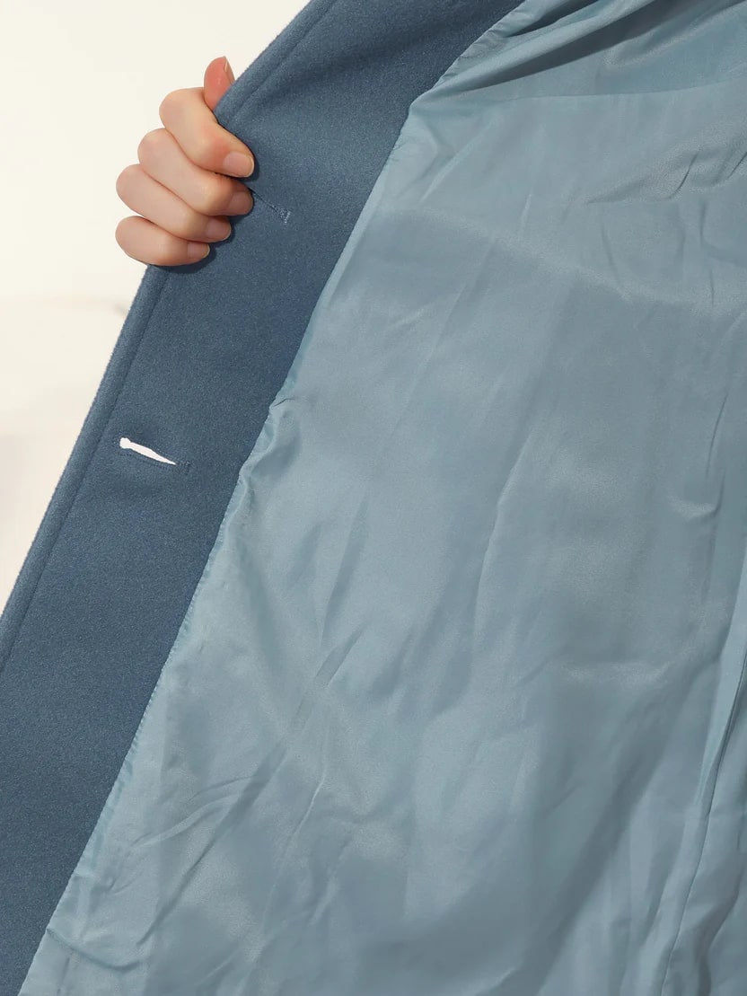 Minzie Women’s Winter Trench Coat – Single-Breasted Fit & Flare Jacket