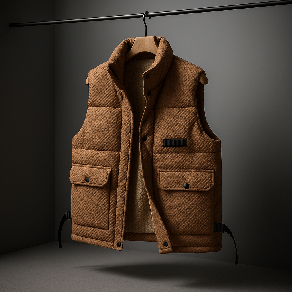 Balthazar Men’s Terra Vest – Water-Repellent Textured Outerwear