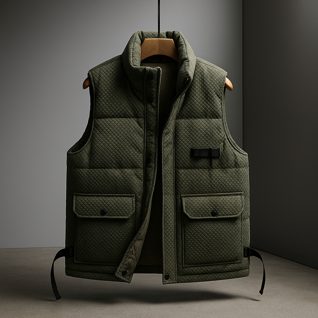 Balthazar Men’s Terra Vest – Water-Repellent Textured Outerwear