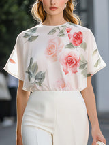 Venice Red Floral Chiffon Blouse