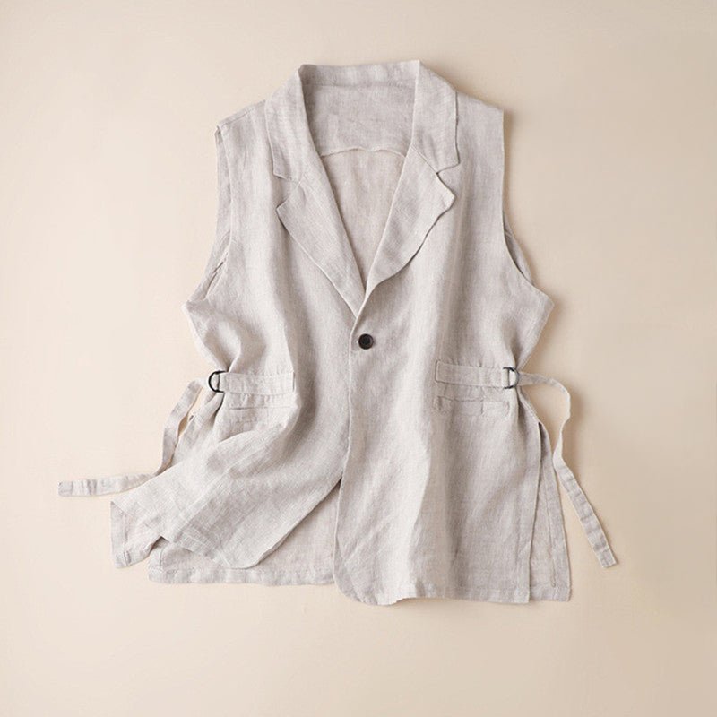 Tatum Tailored Linen Vest