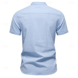 Jasper Cotton Band Collar Shirt