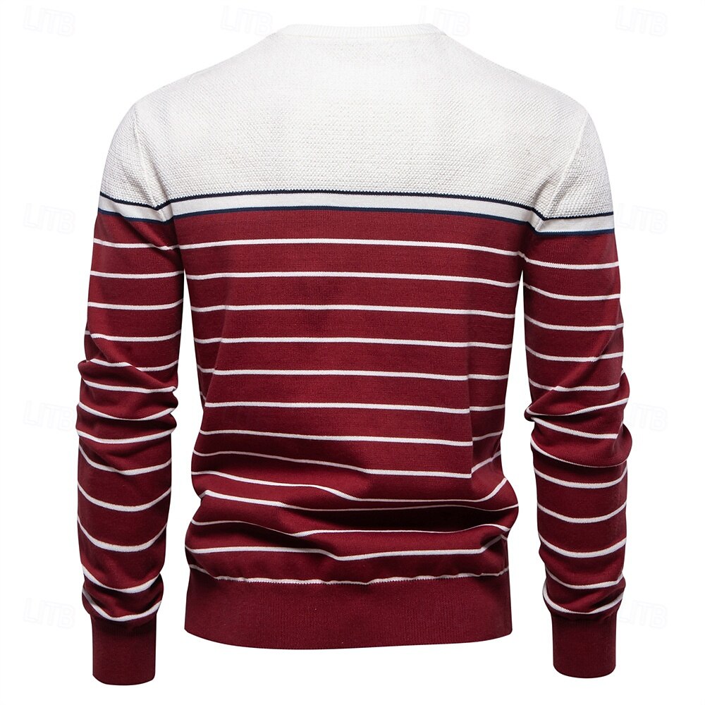 Griffin Men's Striped Crew Neck Sweater