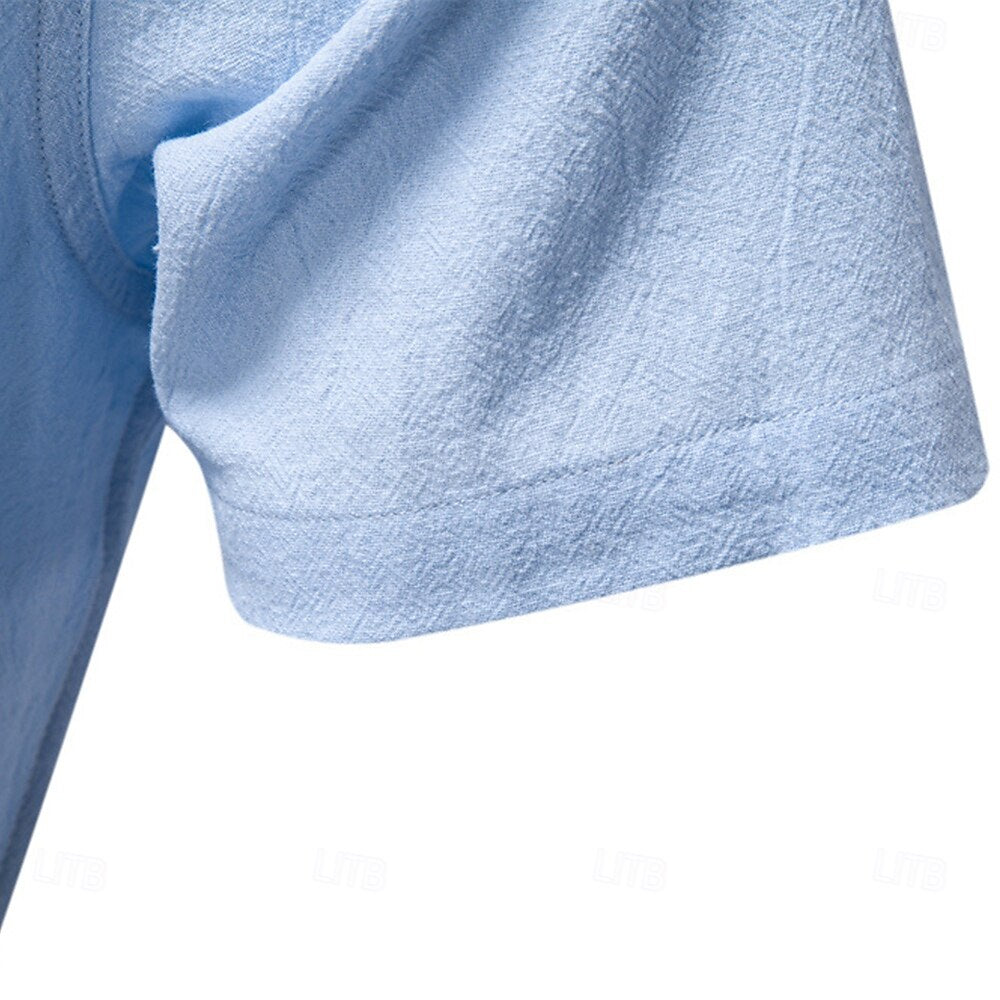 Jasper Cotton Band Collar Shirt