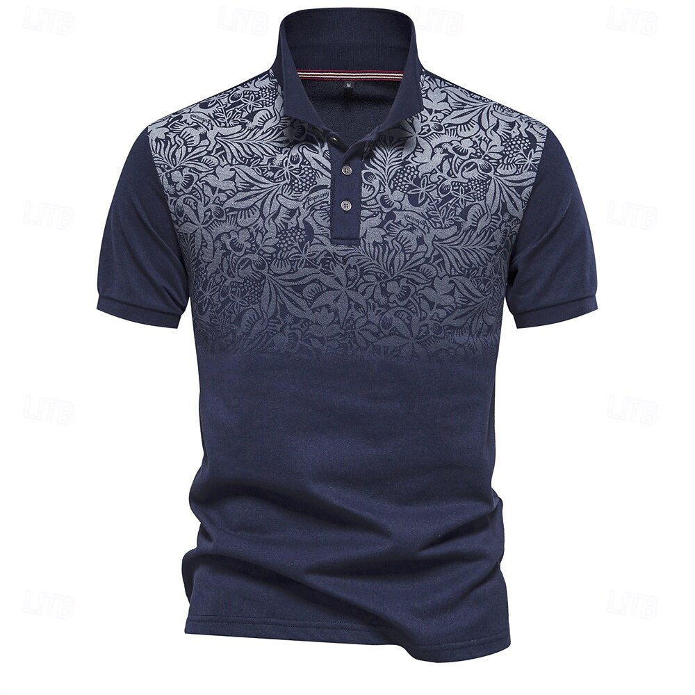 Elias Men's Floral Knit Polo Shirt