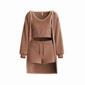 Snug Knit Set (3 Pieces) Brown