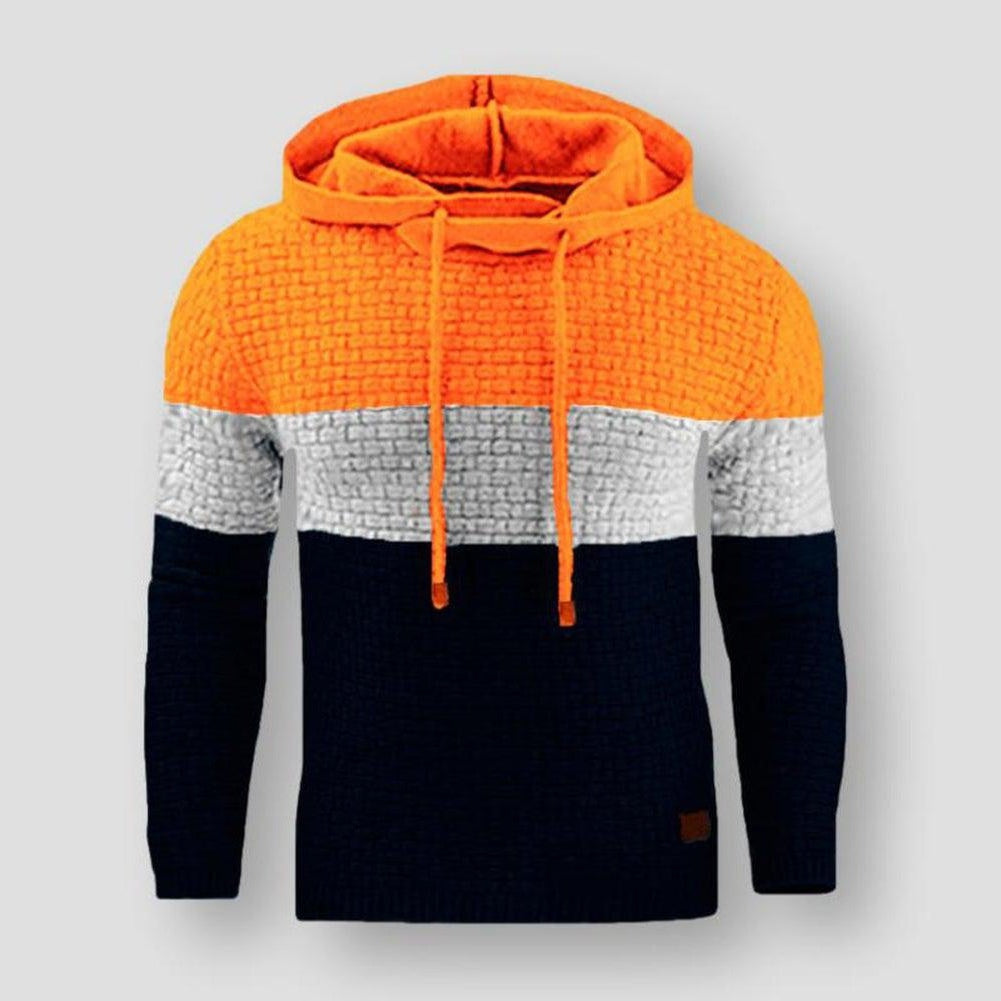 Sky Madrid Patchwork Contrast Hoodie