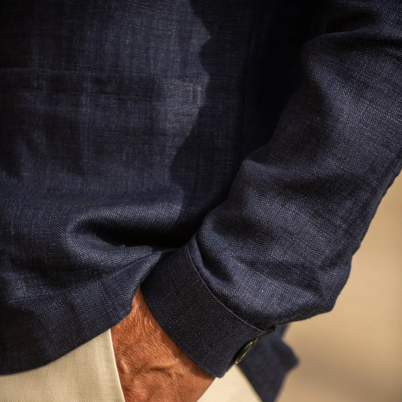 Men's Linen Lapel Single Breasted Jacket