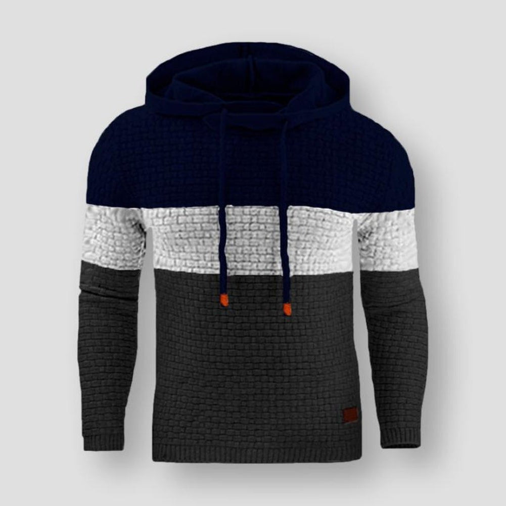 Sky Madrid Patchwork Contrast Hoodie