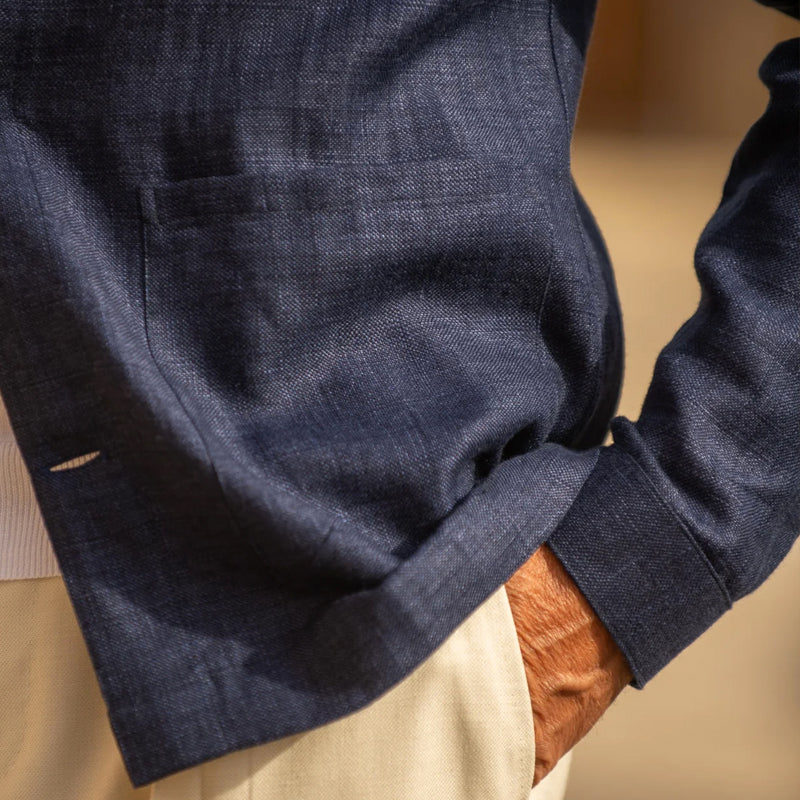 Men's Linen Lapel Single Breasted Jacket