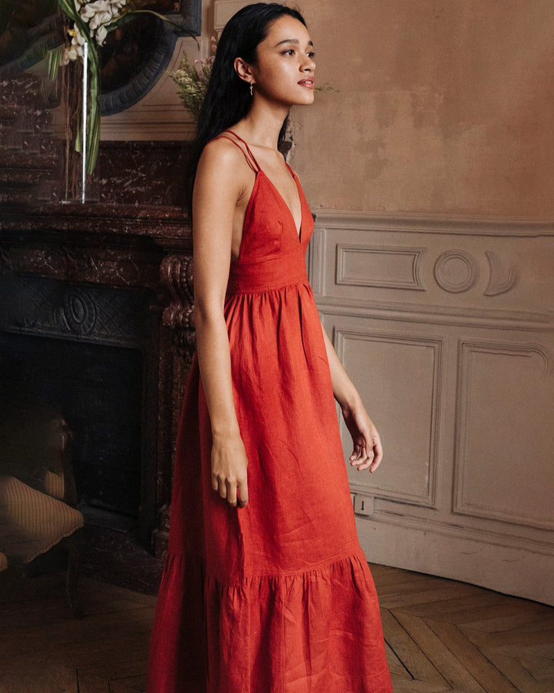 Chic Backless Lace-Up Dress