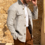 Men's Linen Lapel Single Breasted Jacket